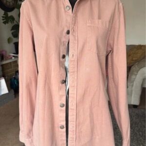 Charles River Apparel Dusty Blush Button-Down Shirt Jacket